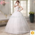 Elegant off-shoulder puffy ball gown custom made princess plus size wedding dress